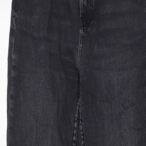 Mossimo Dutti Womens Black Cotton Straight Jeans Size 10 L27 in Regular Zip