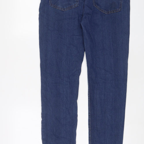 Denim & Co. Mens Blue Cotton Straight Jeans Size 32 in L32 in Slim Zip