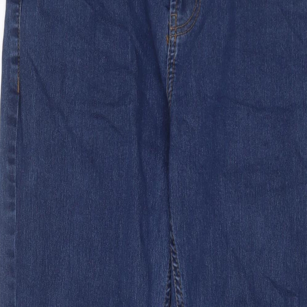 Denim & Co. Mens Blue Cotton Straight Jeans Size 32 in L32 in Slim Zip