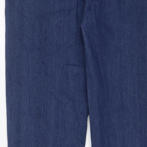 Denim & Co. Mens Blue Cotton Straight Jeans Size 32 in L32 in Slim Zip