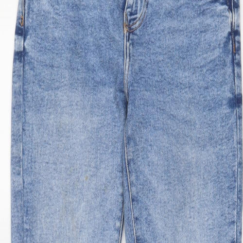 Zara Womens Blue Cotton Skinny Jeans Size 8 L28 in Regular Zip