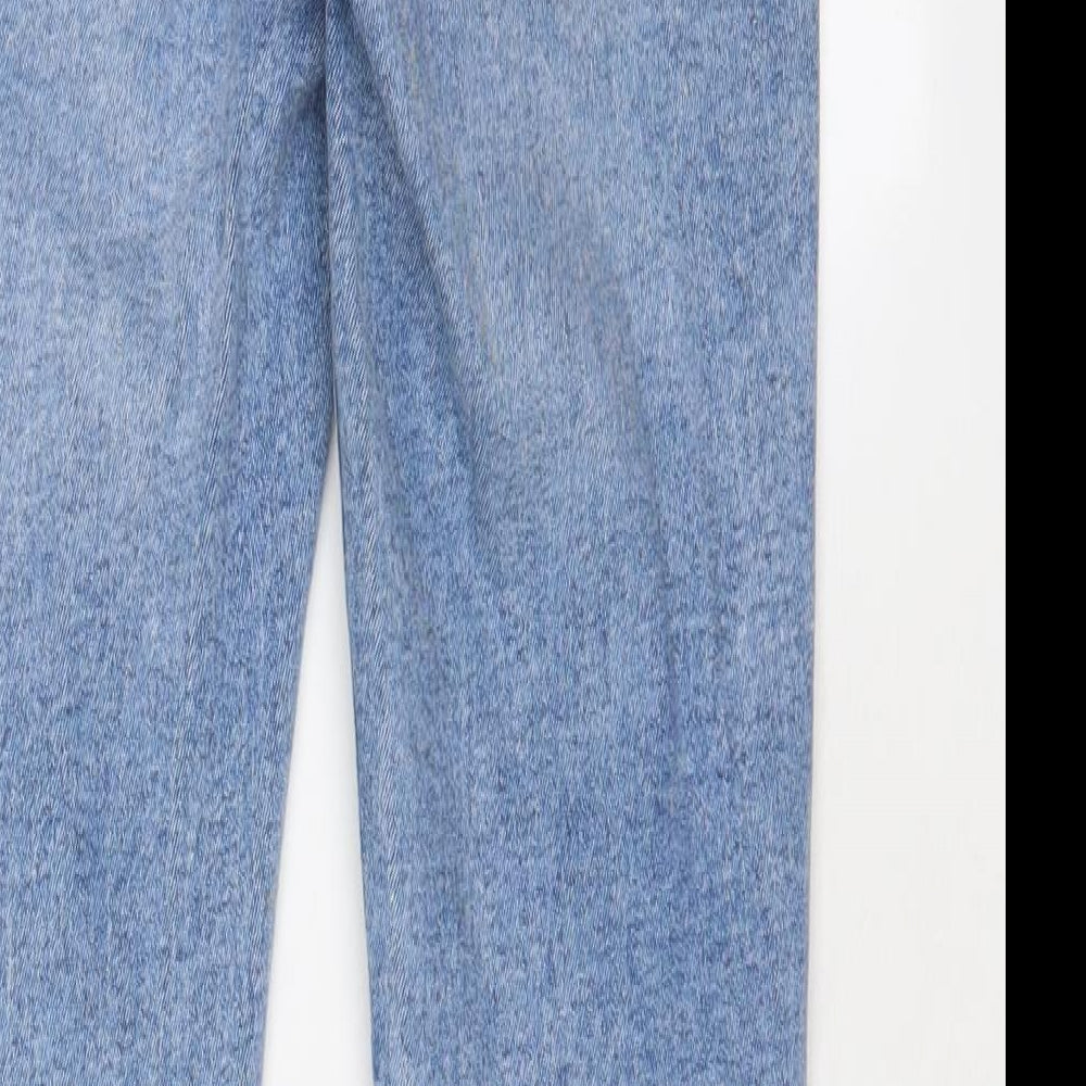 Zara Womens Blue Cotton Skinny Jeans Size 8 L28 in Regular Zip