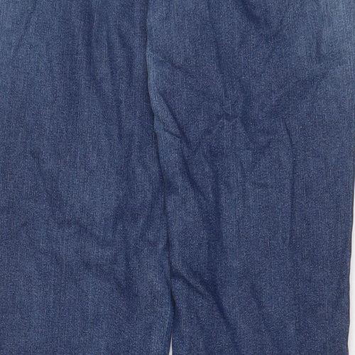 Dorothy Perkins Womens Blue Cotton Cropped Jeans Size 12 L28 in Regular Zip