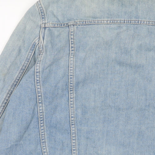 Topshop Womens Blue Jacket Size 14 Button