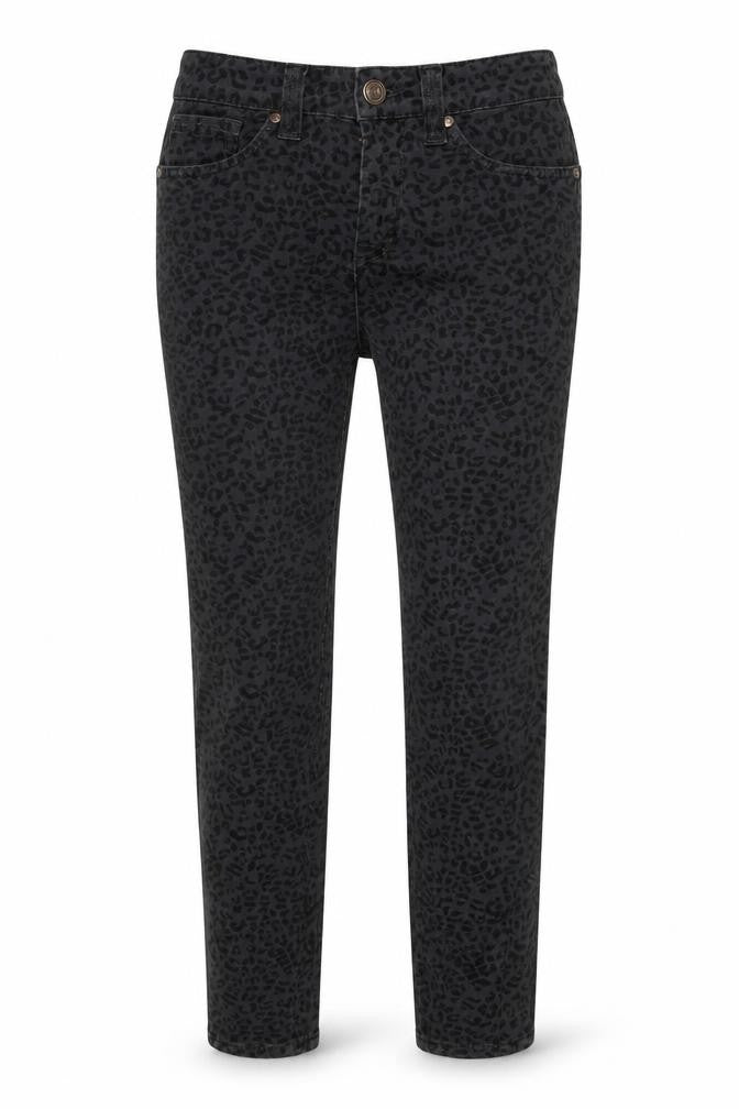 J&Q Womens Grey Animal Print Cotton Skinny Jeans Size 30 in L31 in Regular Zip