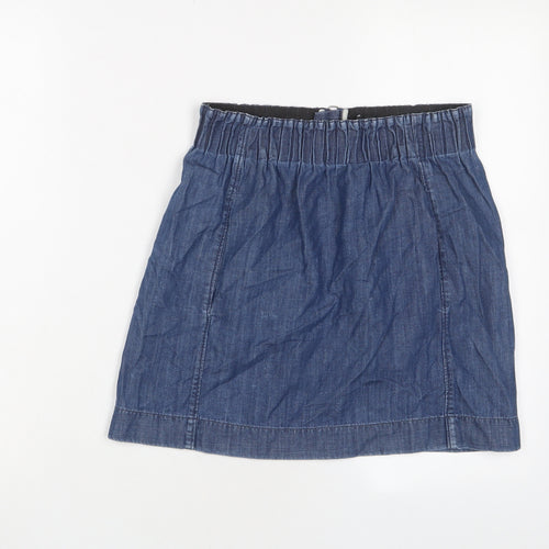Club Manaco Womens Black Cotton Skater Skirt Size XS Zip