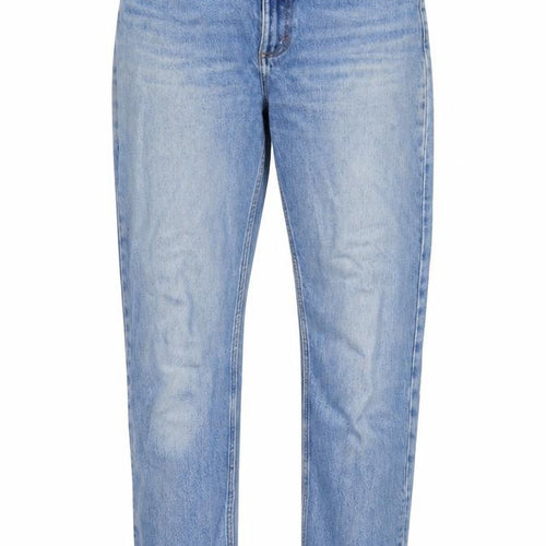 Monki Womens Blue Cotton Straight Jeans Size 26 in L28 in Regular Zip
