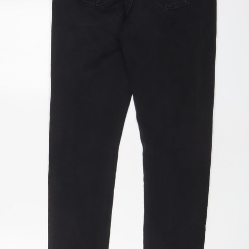 Topshop Womens Black Cotton Skinny Jeans Size 30 in L32 in Regular Zip