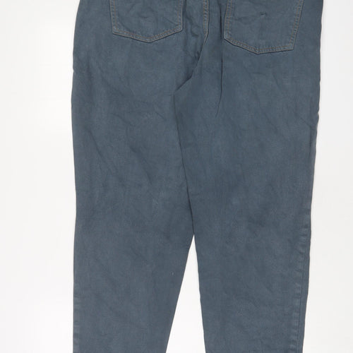 Denim & Co. Womens Blue Cotton Tapered Jeans Size 16 L29 in Regular Zip