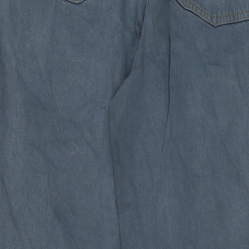 Denim & Co. Womens Blue Cotton Tapered Jeans Size 16 L29 in Regular Zip