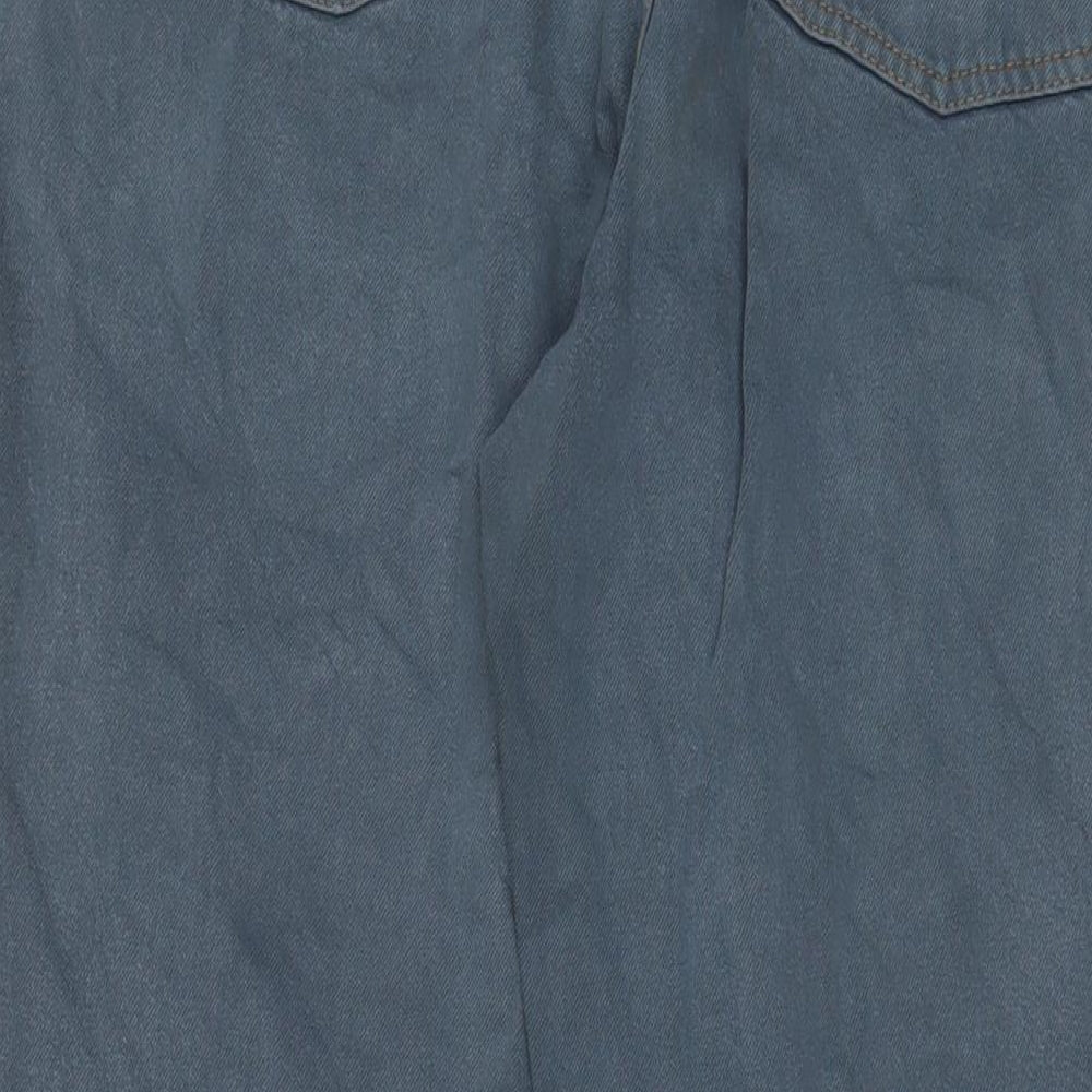 Denim & Co. Womens Blue Cotton Tapered Jeans Size 16 L29 in Regular Zip