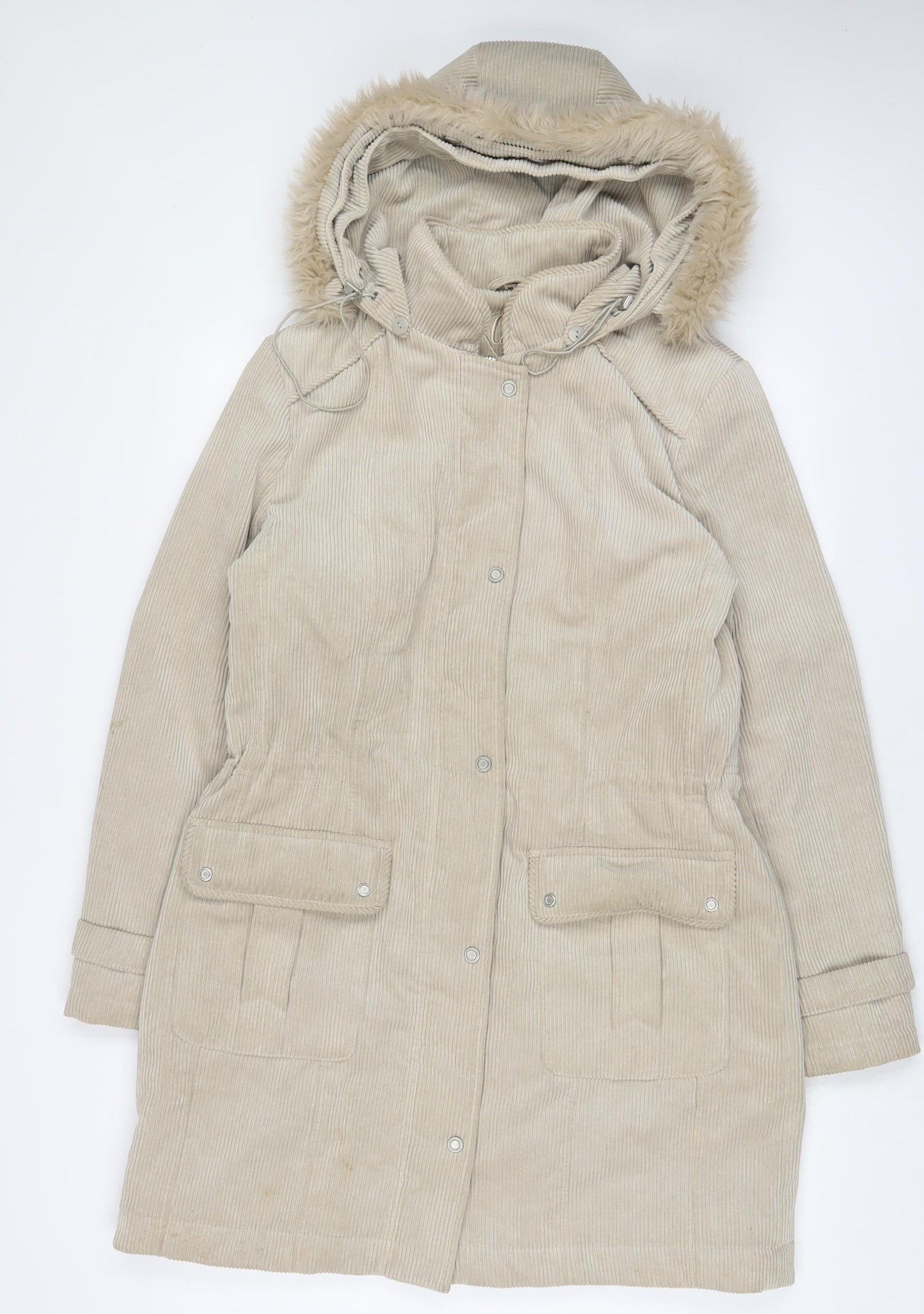 Klass Womens Beige Jacket Size M Zip