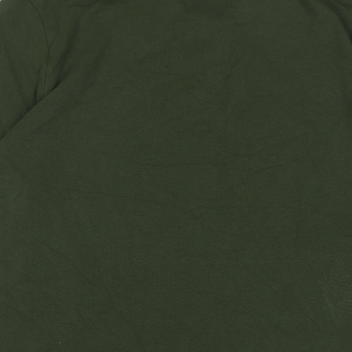 NEXT Mens Green Cotton Polo Size L Collared Button