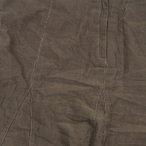 Wallis Womens Brown Cotton A-Line Skirt Size 14 Zip