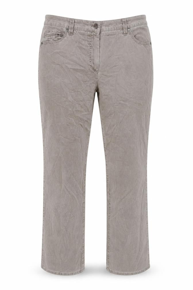 Gerry Weber Womens Grey Cotton Trousers Size 36 L31 in Regular Zip