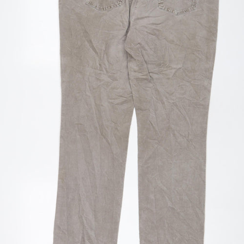 Gerry Weber Womens Grey Cotton Trousers Size 36 L31 in Regular Zip