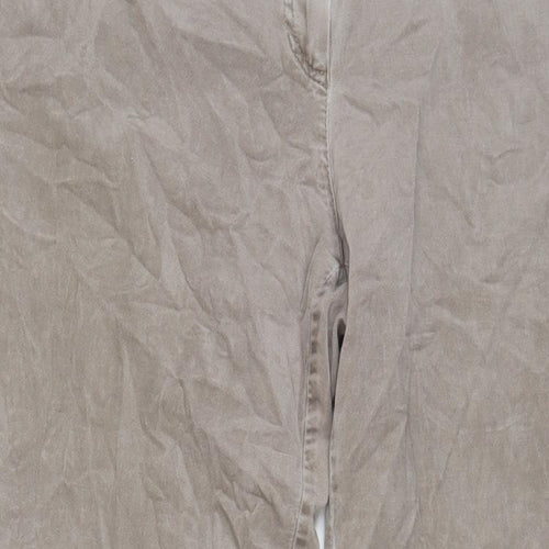Gerry Weber Womens Grey Cotton Trousers Size 36 L31 in Regular Zip