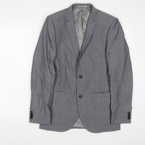NEXT Mens Grey Wool Jacket Suit Jacket Size 36 Regular