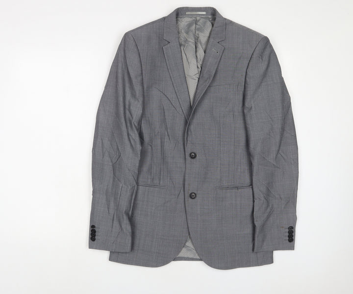 NEXT Mens Grey Wool Jacket Suit Jacket Size 36 Regular