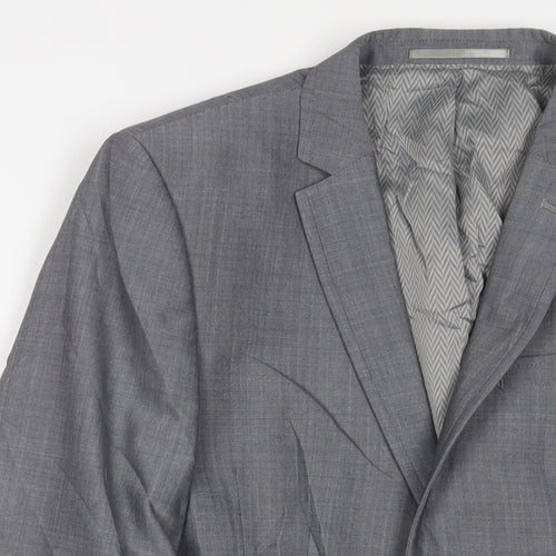 NEXT Mens Grey Wool Jacket Suit Jacket Size 36 Regular