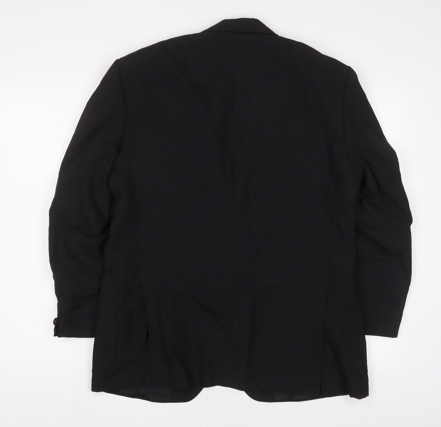 VARTEKS Mens Black Wool Jacket Suit Jacket Size 40 Regular