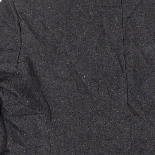 H&M Mens Grey Polyester Jacket Suit Jacket Size 40 Regular