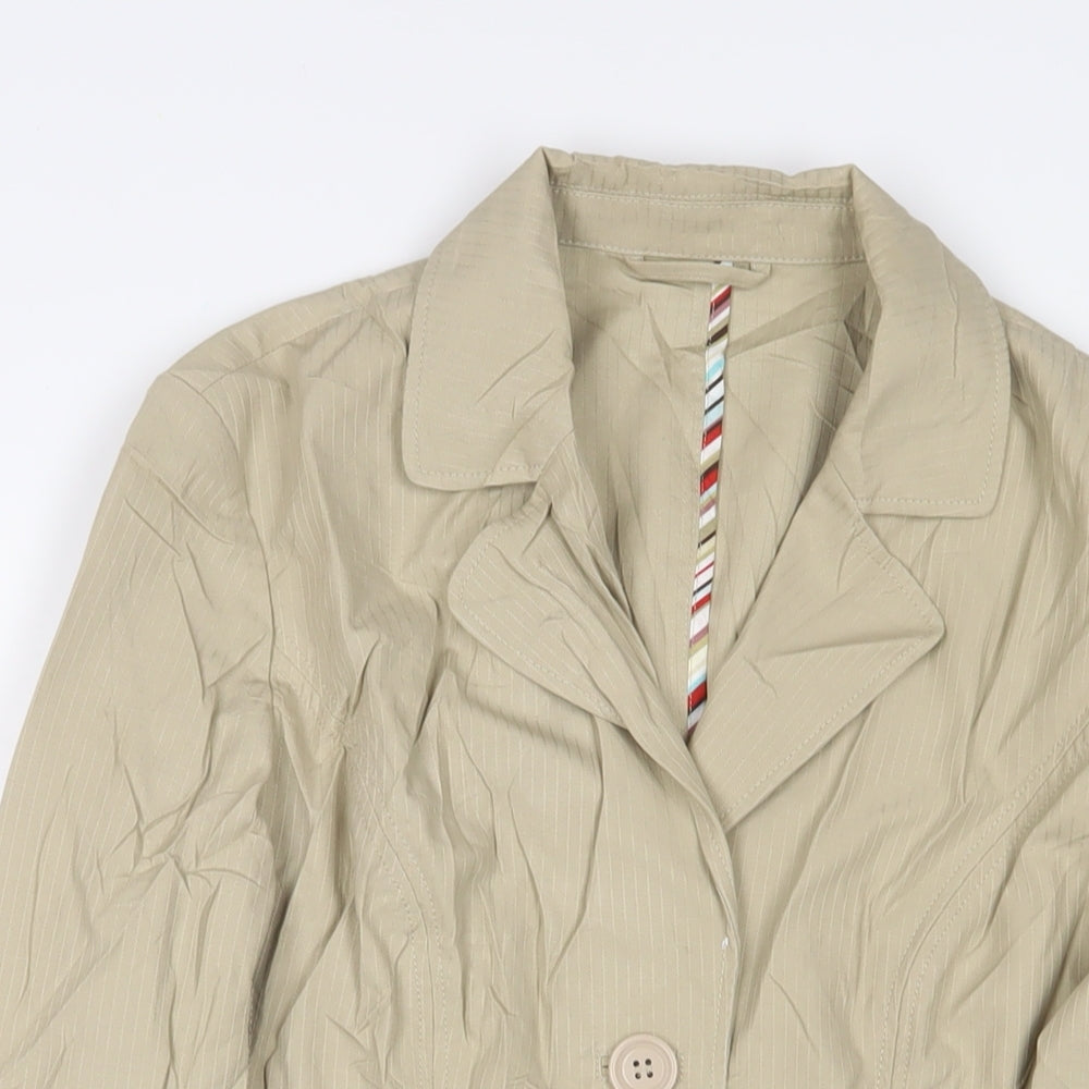 NEXT Womens Beige Jacket Blazer Size 12 Button