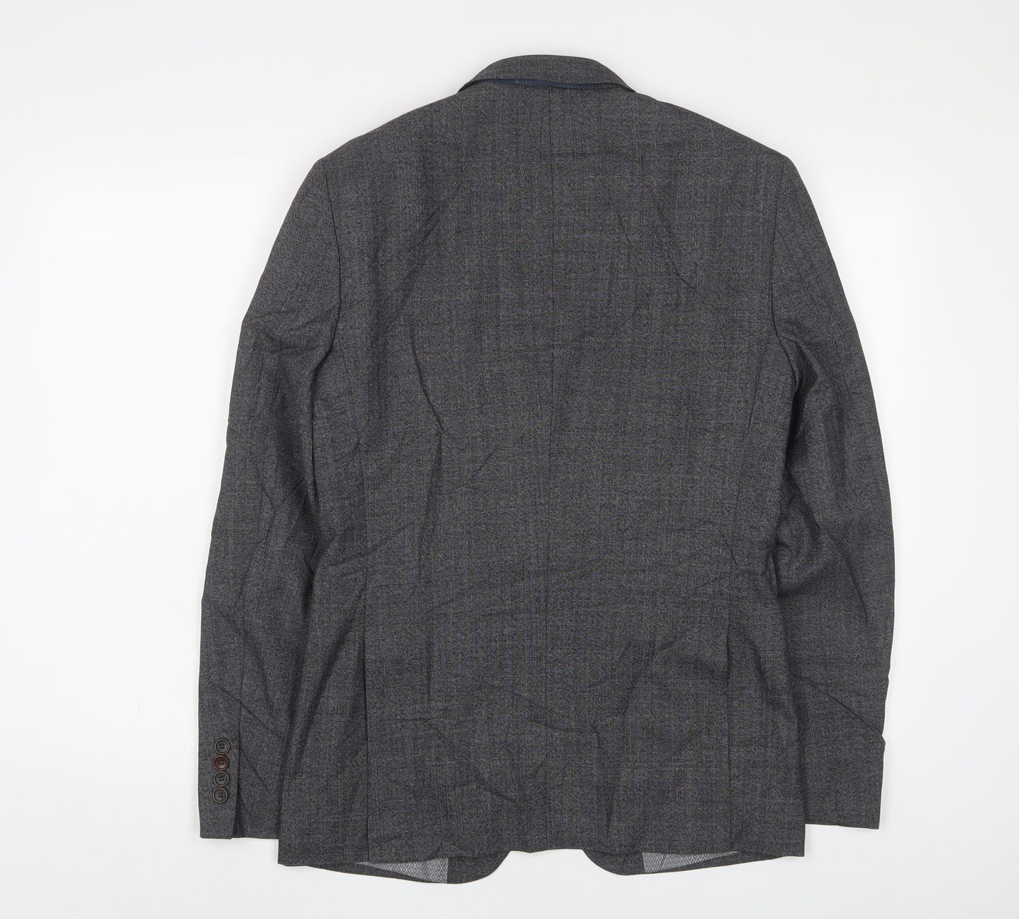 Burton Mens Grey Wool Jacket Suit Jacket Size 36 Regular