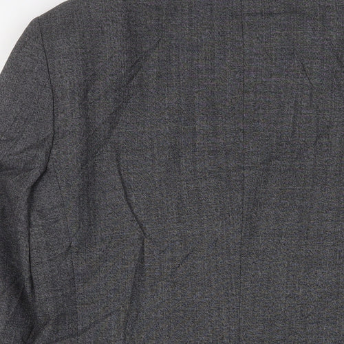 Burton Mens Grey Wool Jacket Suit Jacket Size 36 Regular
