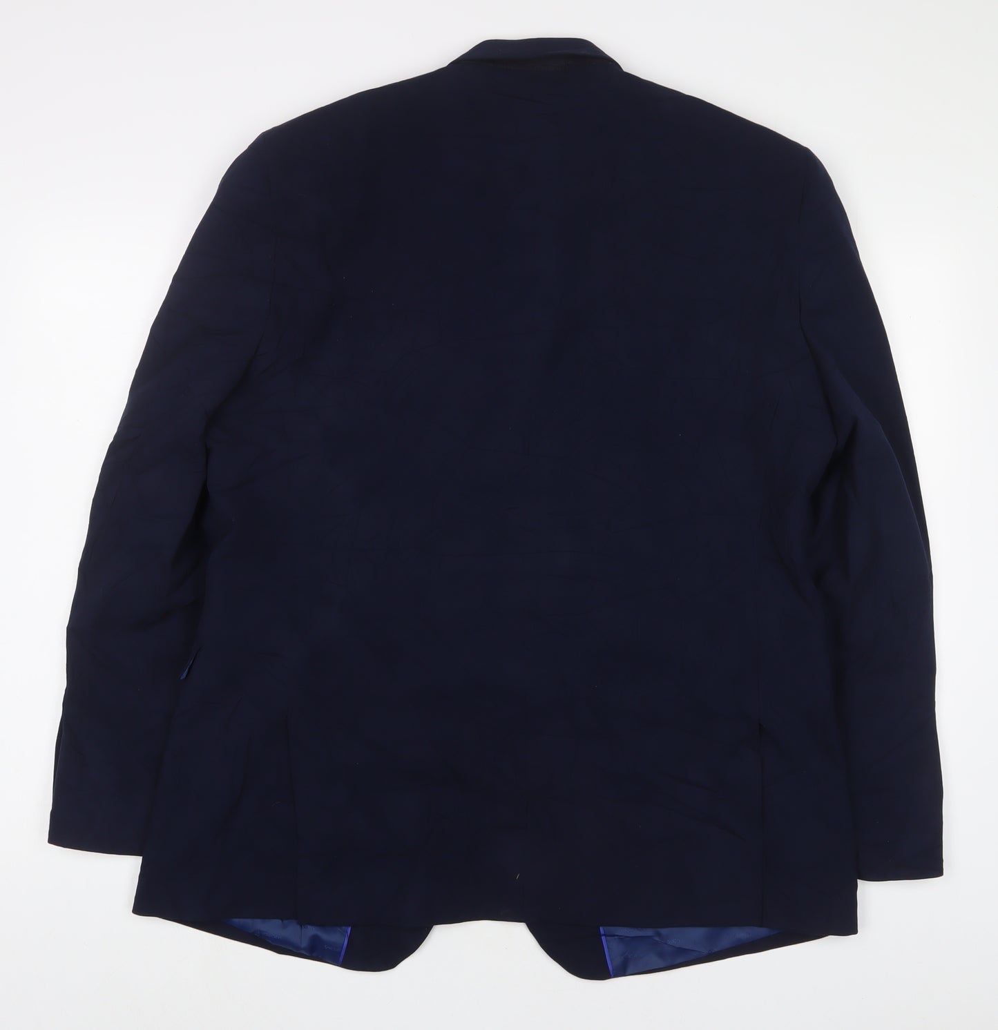 OneSixFive Mens Blue Polyester Jacket Suit Jacket Size 46 Regular