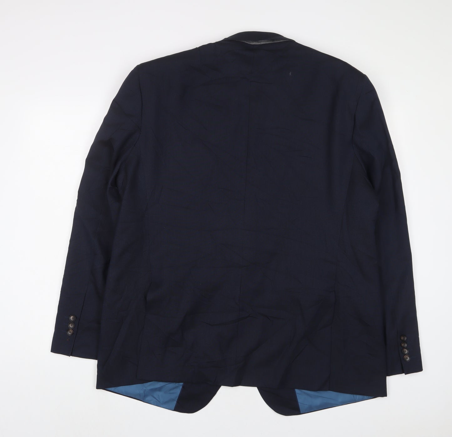 Marks and Spencer Mens Blue Wool Jacket Suit Jacket Size 46 Regular