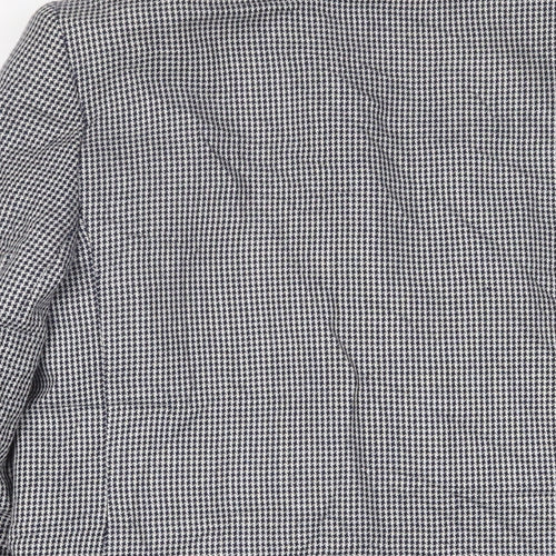 Julius Womens Blue Herringbone Jacket Blazer Size 16 Button