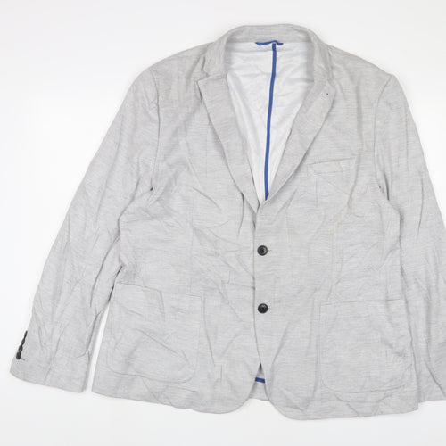 NEXT Mens Grey Viscose Jacket Suit Jacket Size 48 Regular