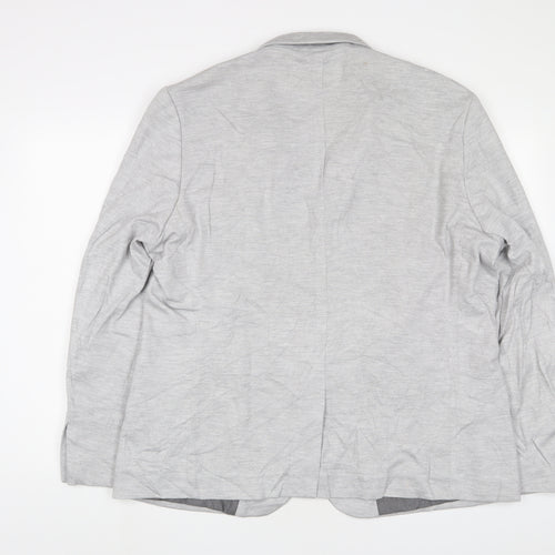 NEXT Mens Grey Viscose Jacket Suit Jacket Size 48 Regular