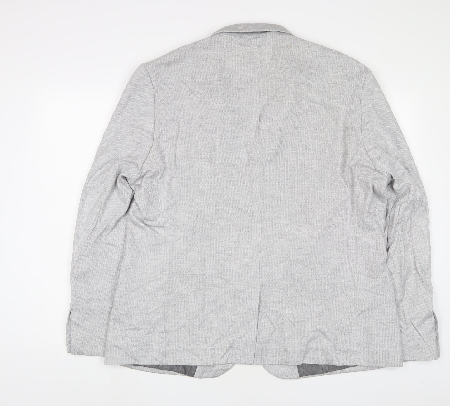 NEXT Mens Grey Viscose Jacket Suit Jacket Size 48 Regular