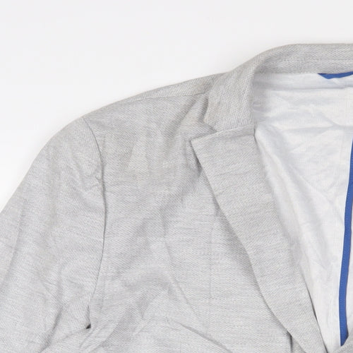 NEXT Mens Grey Viscose Jacket Suit Jacket Size 48 Regular