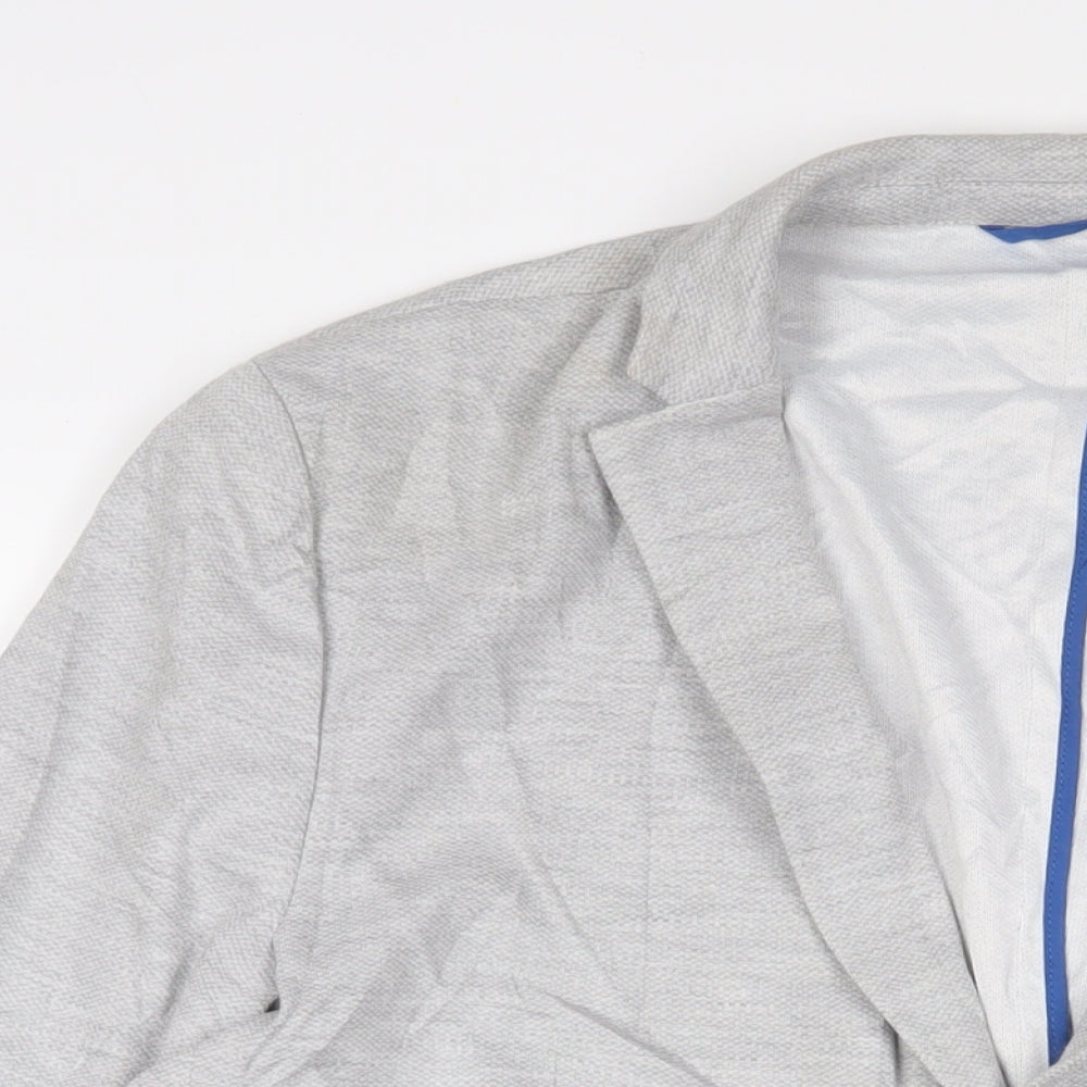 NEXT Mens Grey Viscose Jacket Suit Jacket Size 48 Regular