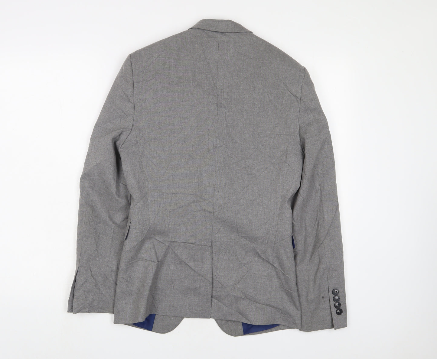 Burton Mens Grey Polyester Jacket Suit Jacket Size 34 Regular