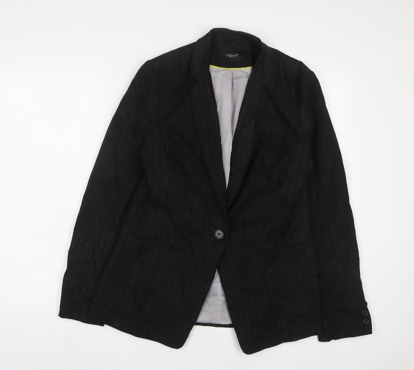 NEXT Womens Black Jacket Blazer Size 14 Button