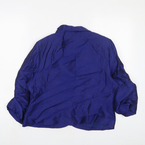 Cc Womens Purple Jacket Blazer Size 14 Button
