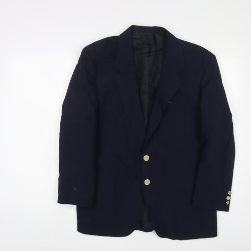 VARTEKS Mens Blue Wool Jacket Suit Jacket Size 40 Regular