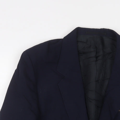 VARTEKS Mens Blue Wool Jacket Suit Jacket Size 40 Regular