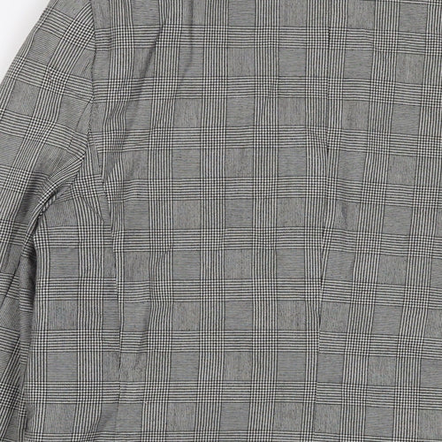 NEXT Womens Grey Plaid Jacket Blazer Size 12 Button