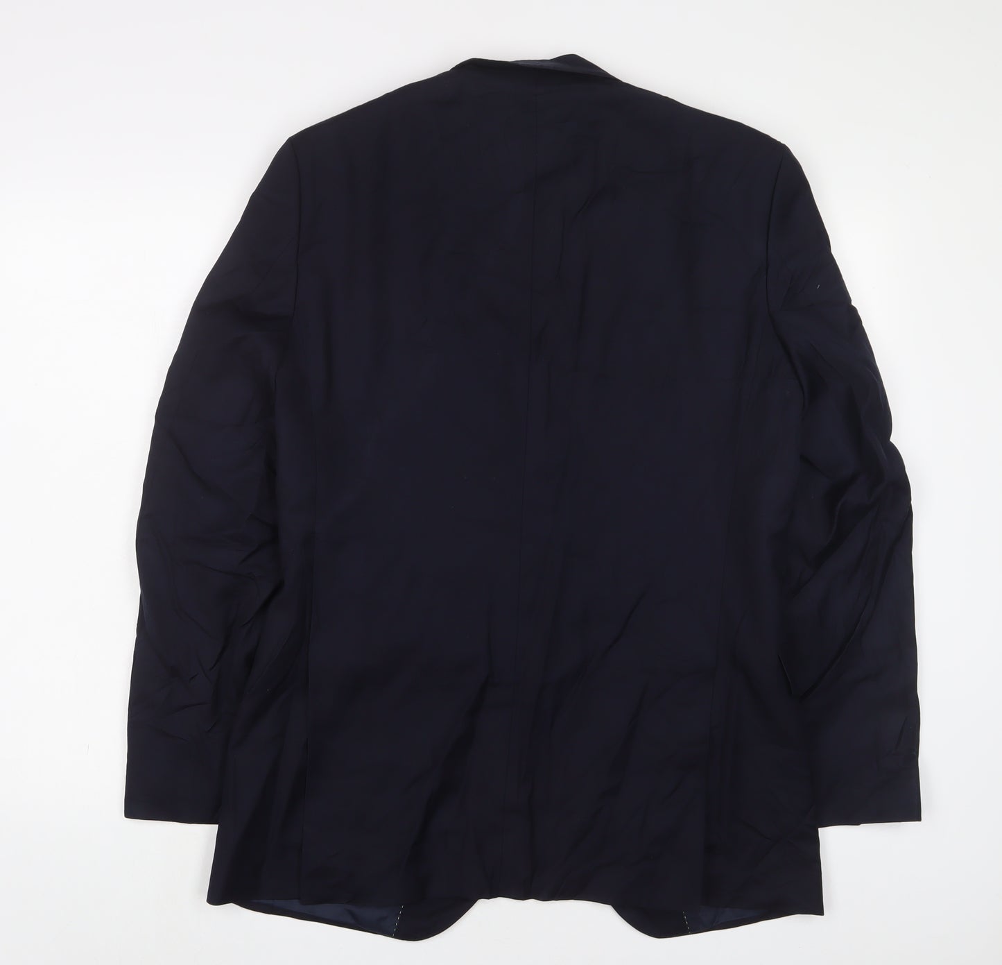 Hawes & Curtis Mens Blue Wool Jacket Suit Jacket Size 36 Regular