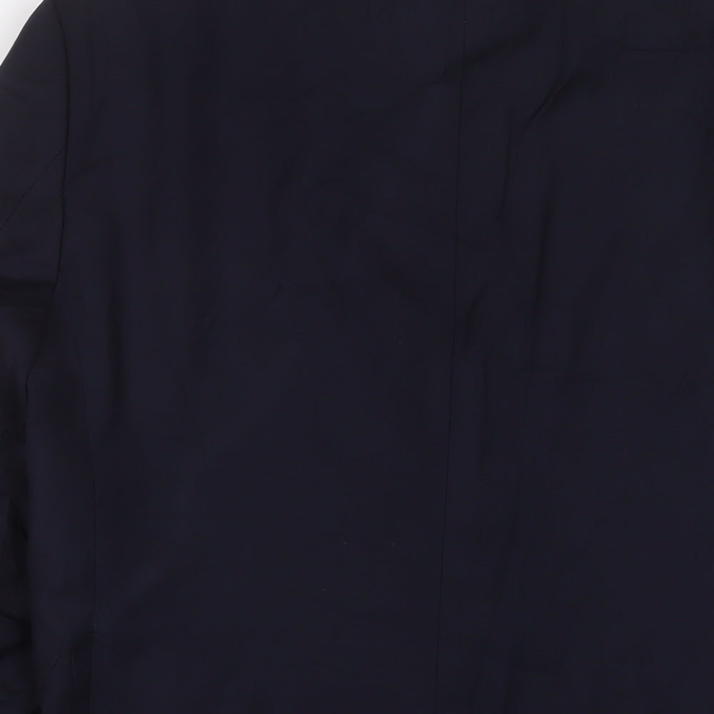 Hawes & Curtis Mens Blue Wool Jacket Suit Jacket Size 36 Regular