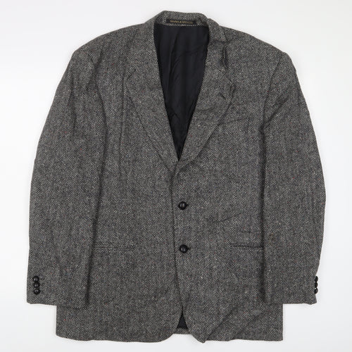 Marks and Spencer Mens Grey Wool Jacket Suit Size 42 Regular