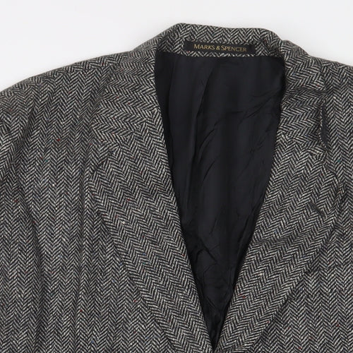 Marks and Spencer Mens Grey Wool Jacket Suit Size 42 Regular