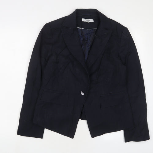 NEXT Womens Blue Jacket Blazer Size 14 Button