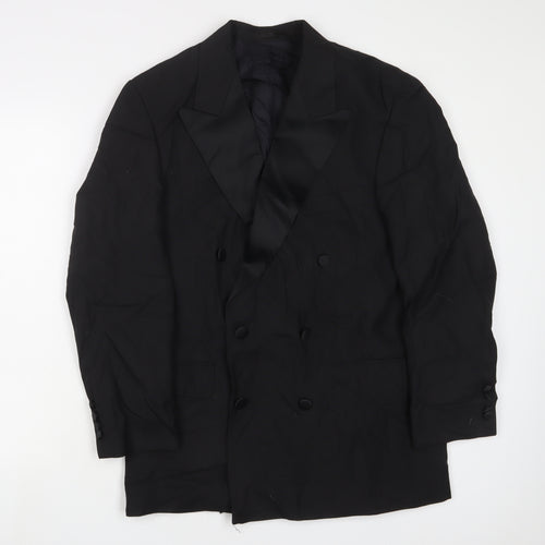 Mr Harry Mens Black Polyester Jacket Suit Jacket Size 38 Regular