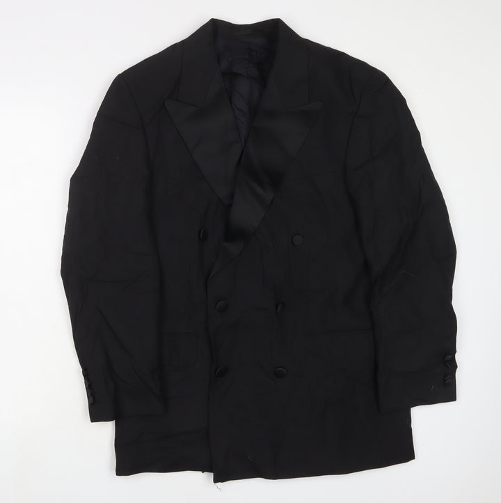 Mr Harry Mens Black Polyester Jacket Suit Jacket Size 38 Regular